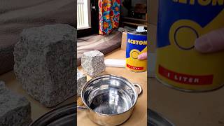 Acetone and polystyrene as a superglue #polystyrene #superglue #acetone