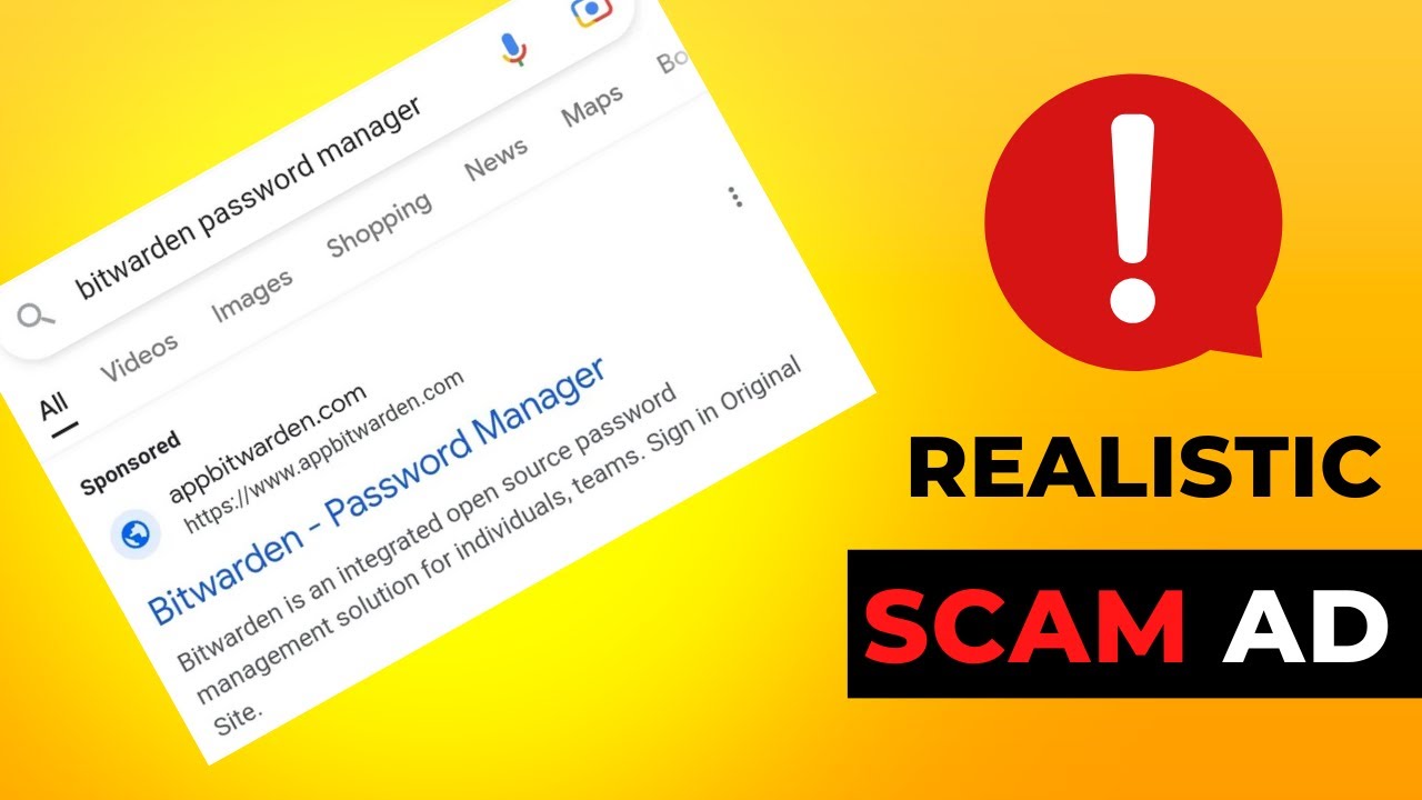 Phishing Google Ad Targets Bitwarden & 1Password