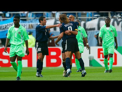 Argentina vs Nigeria Copa del Mundo 2002 HD, Gol Batistuta Relato Argentino.
