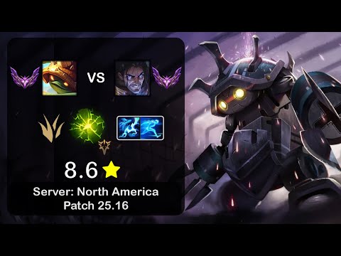 Rammus Jungle vs Sylas - NA Master - Patch 25.16