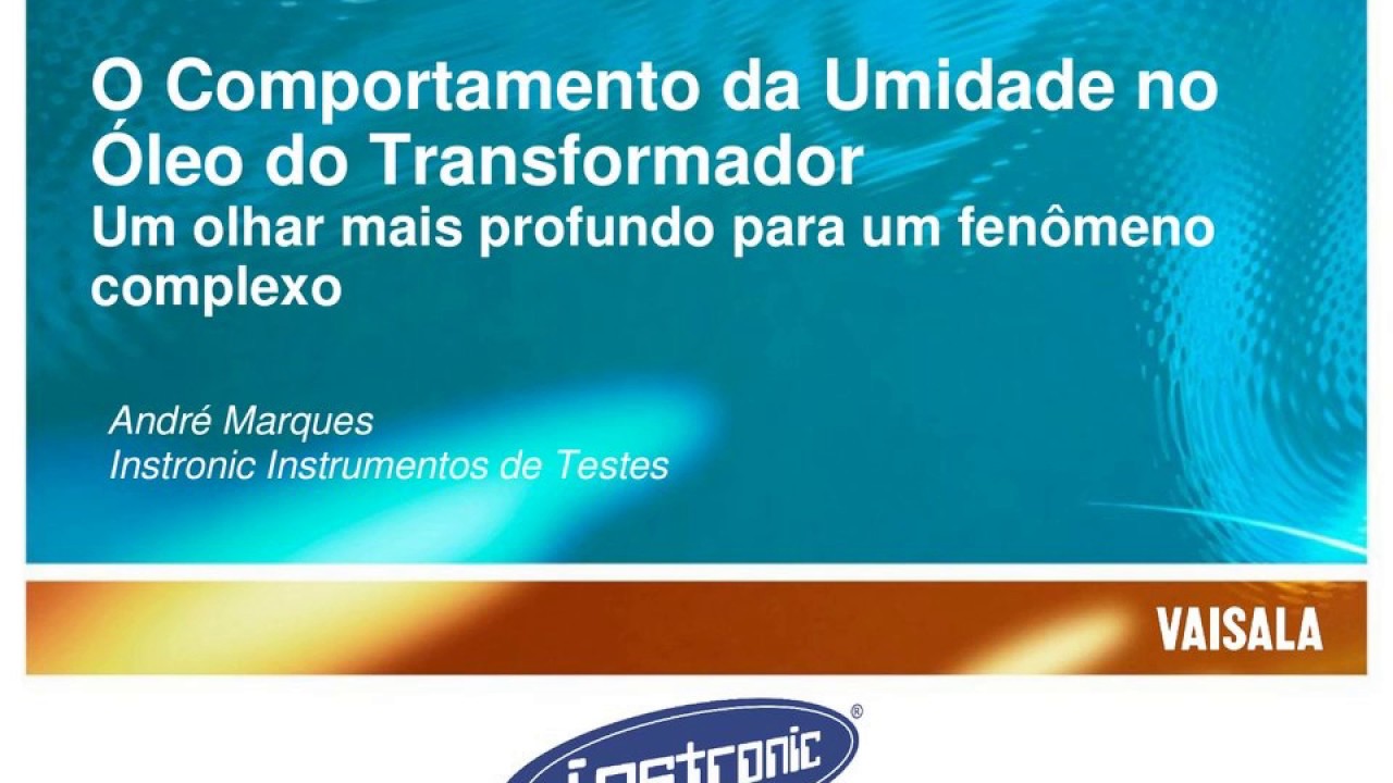 Comportamento da Umidade no Óleo do Transformador