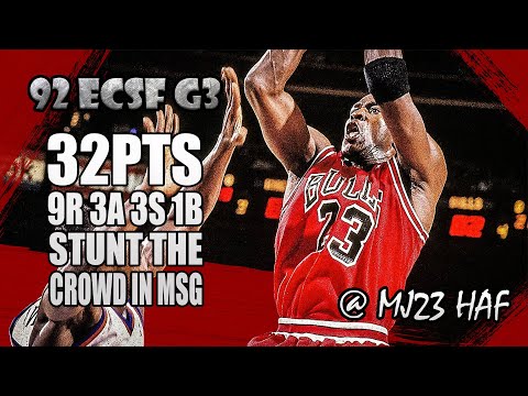 Michael Jordan Highlights vs Knicks (1992 ECSF Game 3) - 32pts, Stunts the Crowd in MSG!