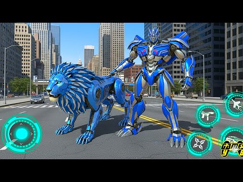 Lion Car Robot Transformers City Battle Game 2026 Part 2 - Android Gameplay