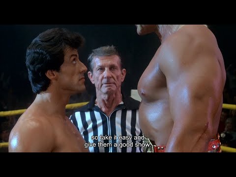"The ultimate male versus the ultimate meatball" in Rocky III (1982) with Hulk Hogan (1080p)