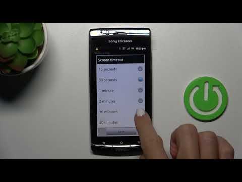 How to Modify the Screen Timeout Value on a SONY ERICSSON Xperia Arc S