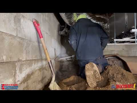 Stabilizing Foundation Wall with GeoLocks