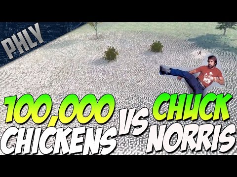 UEBS - 100,000 CHICKENS vs CHUCK NORRIS (Ultimate Epic Battle Simulator Gameplay)