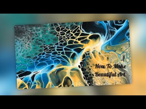 (271) Bloom Swipe in Acrylic Fluid Pouring-Shelee Art Style