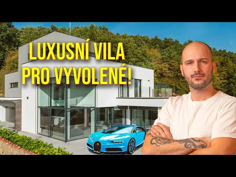 Prohlídka luxusní a moderní vily kousek od Brna. Onyxová stěna, fitness, garáž pro 4 auta a další!