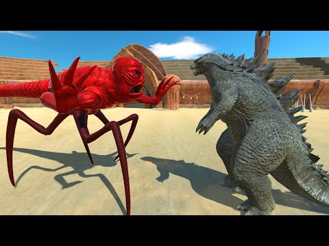 Titanus Red VS Godzilla 2014 At Arena - Animal Revolt Battle Simulator