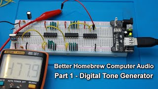 Digital Tone Generator for Homebrew 6502 Computer music output