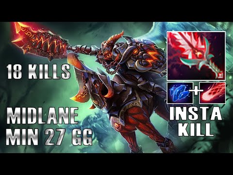 Fast Game Chaos Knight mid 1 hit kill pro gameplay - Godadico Dota