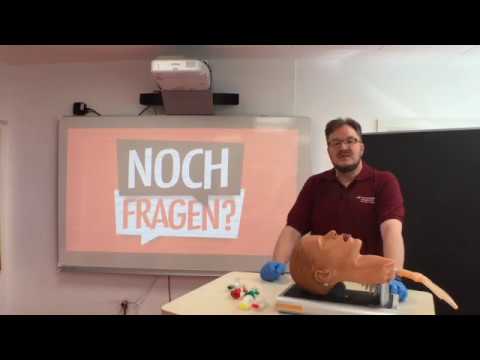Einlage eines Guedeltubus - unsere ersten Gehversuche / Oropharyngealer Tubus