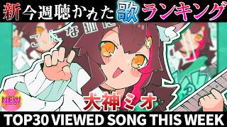 【mio】ホロライブ歌ってみた週間ランキング  viewed cover song  week 2026/6/19～6/26【1年期間/1year 】【hololive】