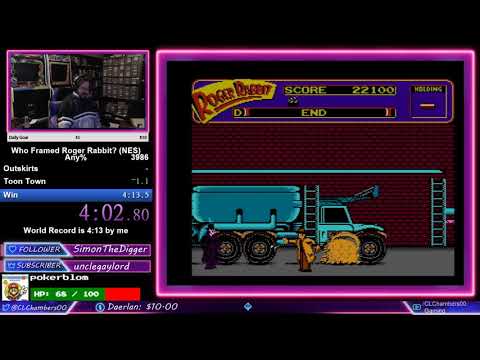 NES Who Framed Roger Rabbit 4:06.133 [Previous WR] - Twitch Stream