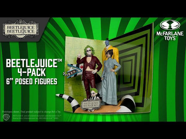 Vídeo relacionado con McFarlane Toys - Beetlejuice Beetlejuice - Figura Posada de 6 Pulgadas, Paquete de 4