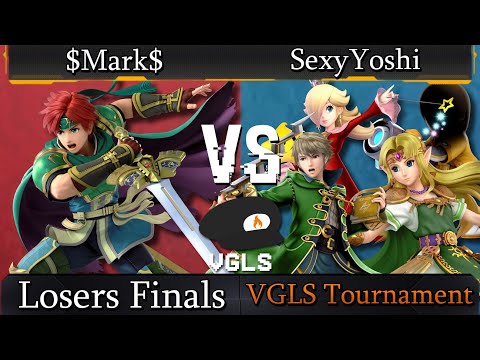 $Mark$ (Roy) Vs. SexyYoshi (Zelda, Rosalina, Robin, Mii Gunner) -🔥VGLS Tournament L. Finals May 2021