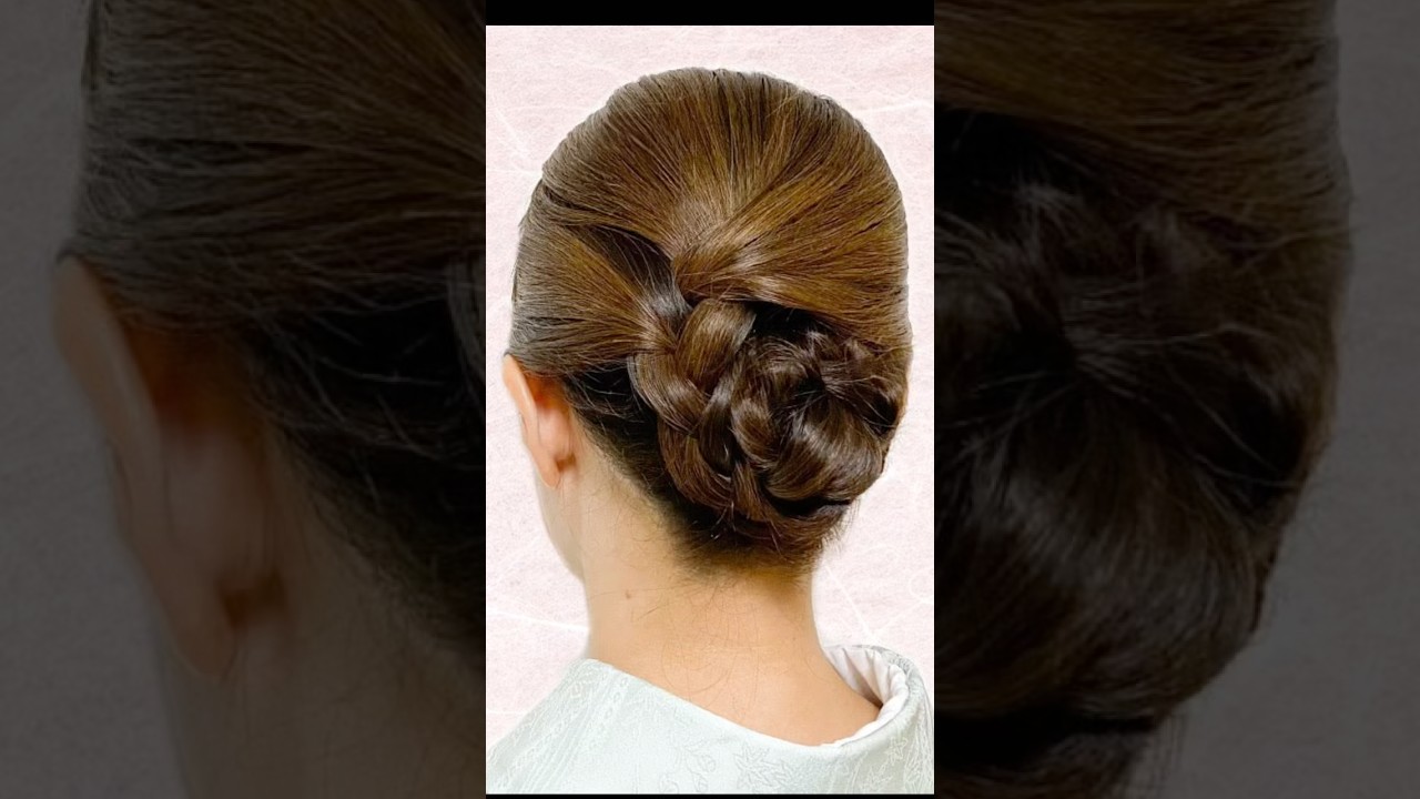 自分でできる! 着物ヘアセット6 簡単にできる！ セルフヘアアレンジ ミディアムヘア  ロングヘア Kimono Hairstyle #shorts #ヘアアレンジ #着物