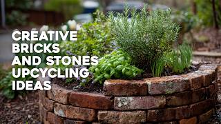🧱 DIY Garden Decor From Reclaimed Bricks & River Stones: Budget Backyard Makeover