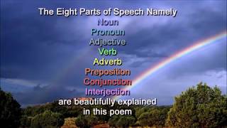 Parts of Speech Poem; A must learn .. for kids/children