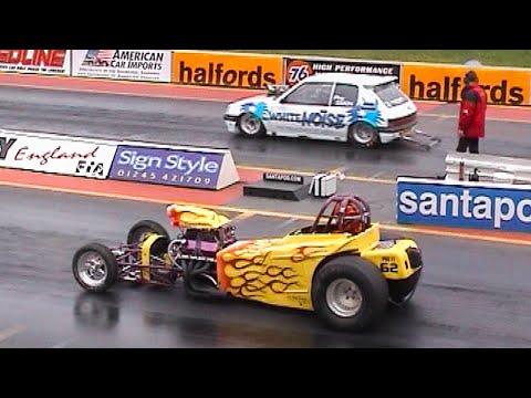 Santa Pod - Mixture of cars Part 1 - 31/03/2002