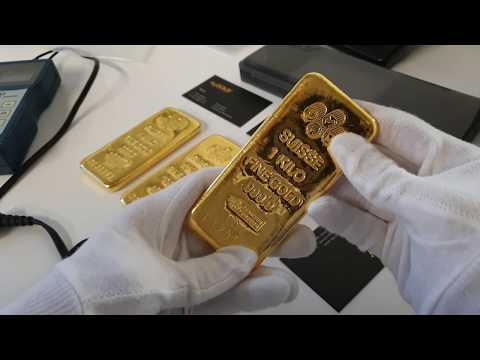 Large Gold Bars - Up Close! Swiss Gold Direct from PAMP SUISSE
