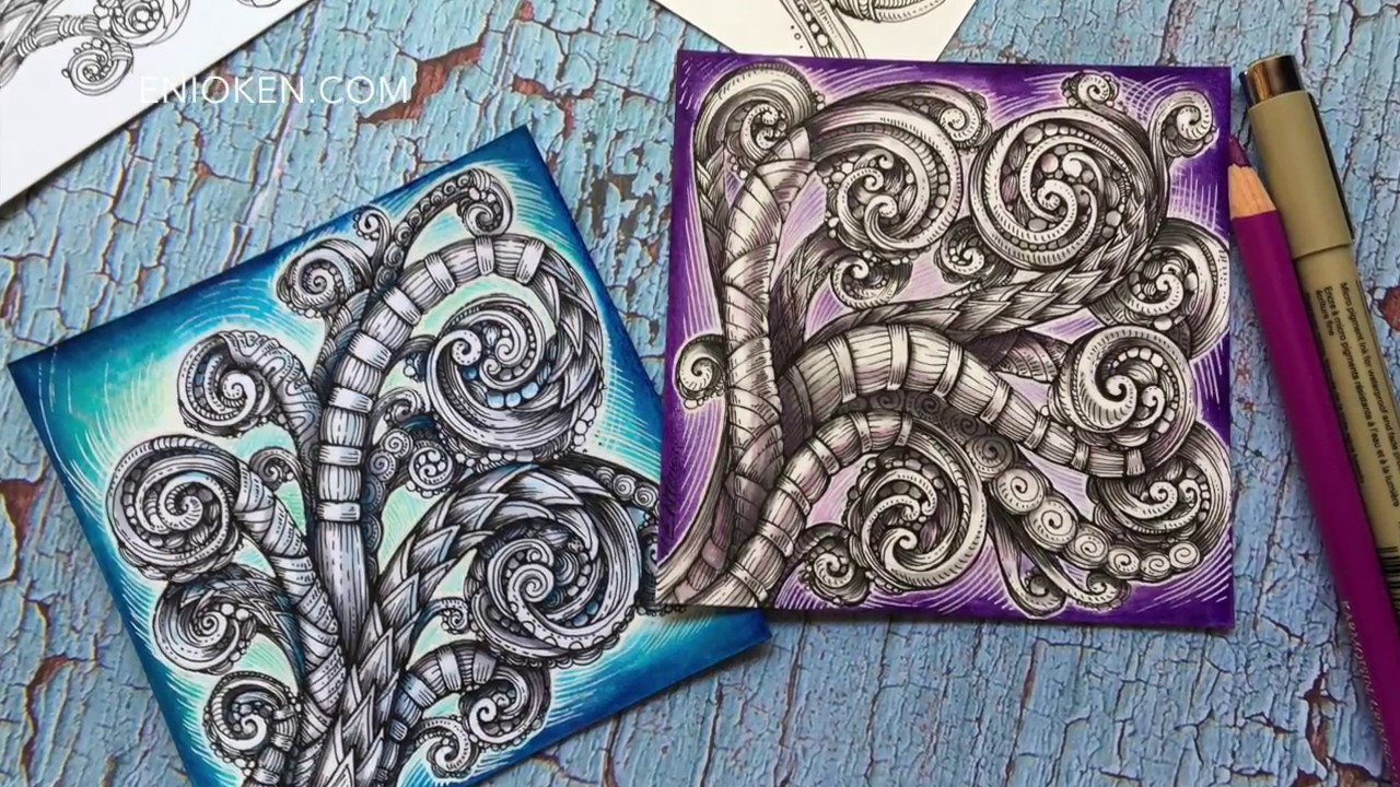 Eni Oken's Tangle Scroll work lesson preview