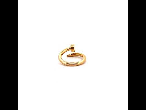 Unisex trending screw stylish finger ring gold plated pure s...