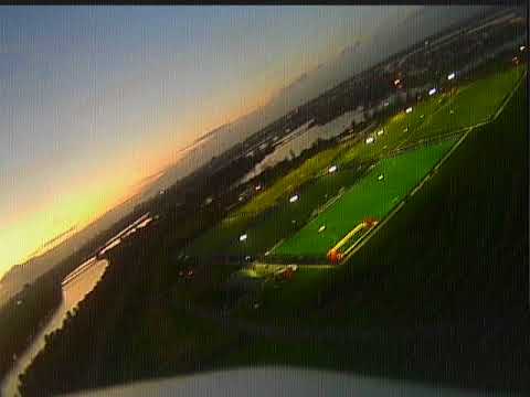 C1 Chaser rc airplane flying over Diemerpark in The Netherlands