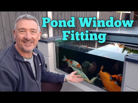 HOW TO INSTALL A KOI FISH POND WINDOW. ** THE EASY WAY😉👍....