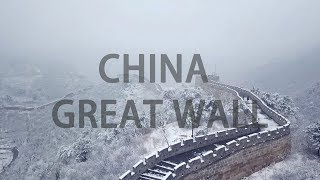 The Great Wall of China in the snow