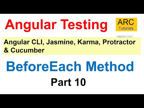 Angular Testing Tutorial 10 BeforeEach Method in Test Spec