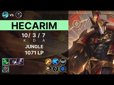 Hecarim Jungle vs Kayn - 1071 LP Challenger - EUW Patch 25.10