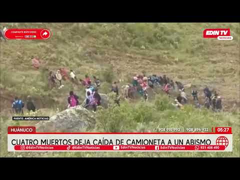 Huánuco: Cuatro muertos tras caída de camioneta a abismo