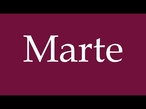 How to Pronounce ''Marte'' Correctly in German