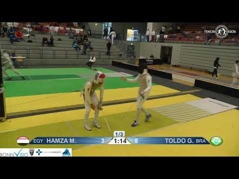 2018 135 T64 15 M F Individual Bonn GER WC YELLOW TOLDO BRA vs HAMZA EGY
