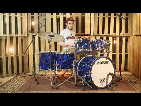 Sonor SQ2 Birch Blue Tribal High Gloss "Gavin Harrison Replica" Drum Set image 10