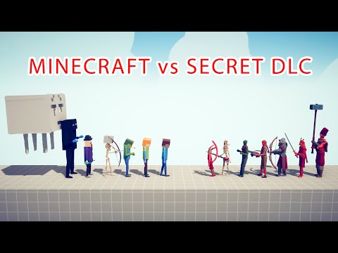 MINECRAFT Team vs SECRET DLC Team - Totally Accurate Battle Simulator TABS