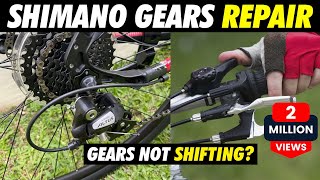 How To : Fix Gear Cycle Gears | Repair MTB Shimano Gears at Home | Gear Not Shifting - Hindi