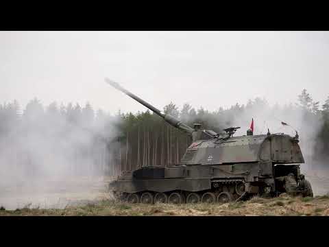 NATO’s multinational battlegroup Lithuania conducts artillery exercise - PzH 2000