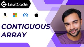 YouTube video 'Contiguous Array (LeetCode 525) | Mathematical approach with diagrams and visuals | Intuition'