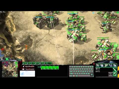SC2 LotV Beta Archon Mode 1v1 - TvZ / Cactus Valley / Reaper Rush into Cyclone Push into Sky Terran