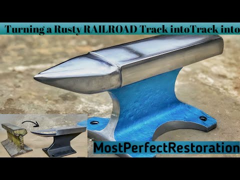 Turning a Rusty RAILROAD Track intoTrack into an Anvil! Simple &Homemade Anvil