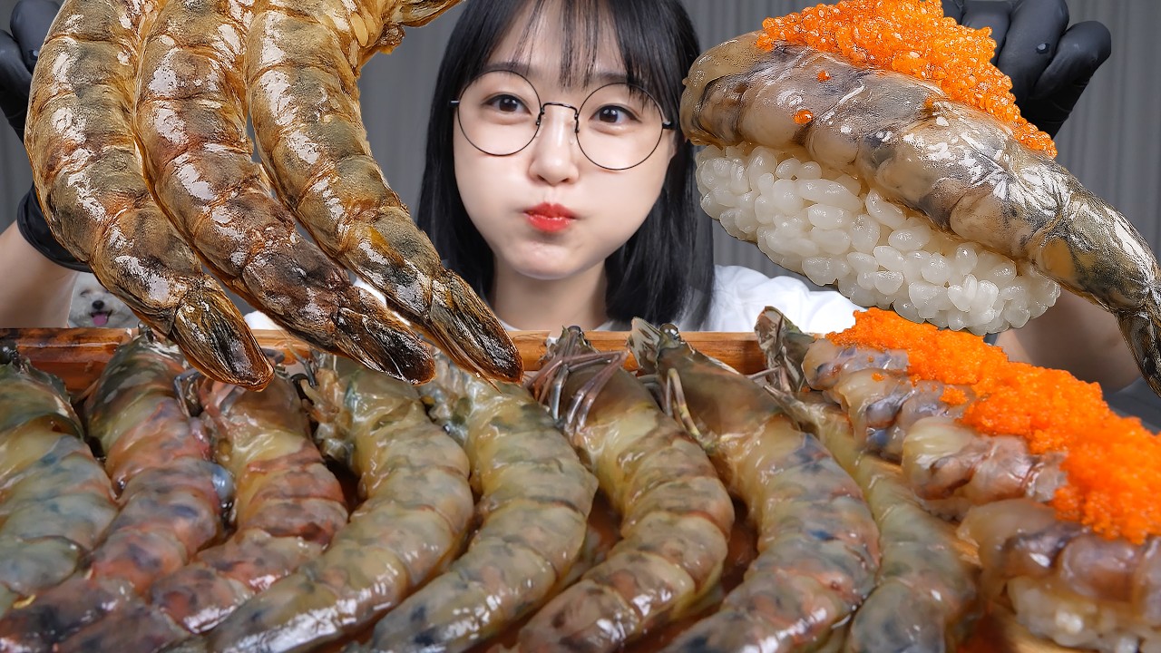 한입 가득 꽉 차는 블랙타이거새우장 먹방🦐Soy-marinated shrimp Mukbang ASMR