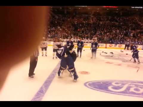 Maple Leafs Bernier Fights Sabres Miller