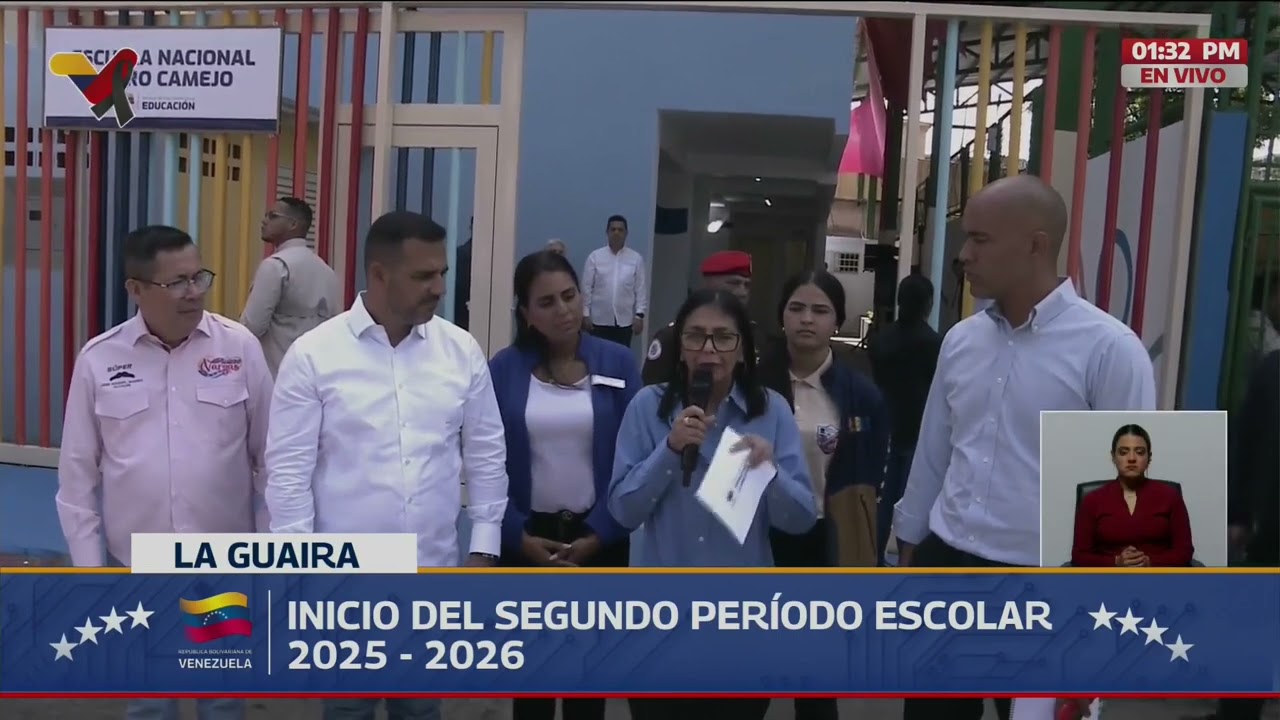 Delcy Rodríguez sobre imagen en Wikipedia de Trump proclamándose Presidente de Venezuela