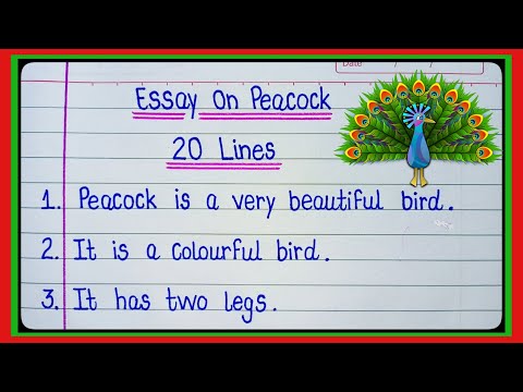 20 lines essay on Peacock in English||Essay on Peacock in English ||Peacock|| Essay On Peacock l