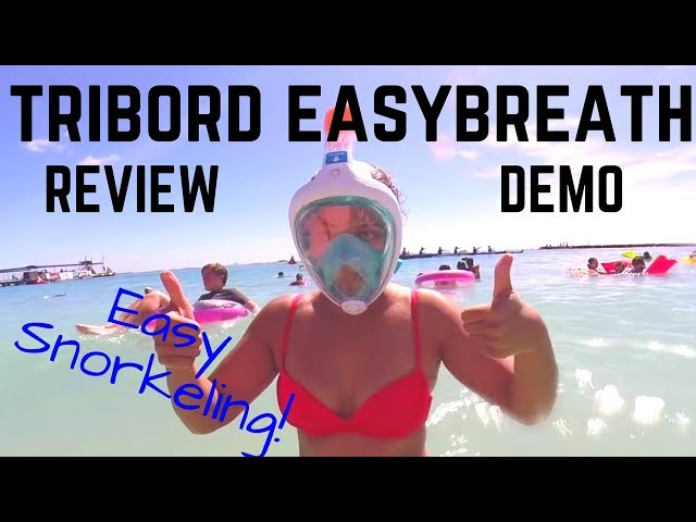 Tribord Easybreath Full Face Snorkel Review - From Waikiki Hawaii! (SUBEA MASK)