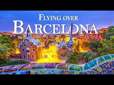 FLYING OVER BARCELONA (4K UHD) - Relaxing Music Along With Beautiful City Videos - 4k ULTRA HD