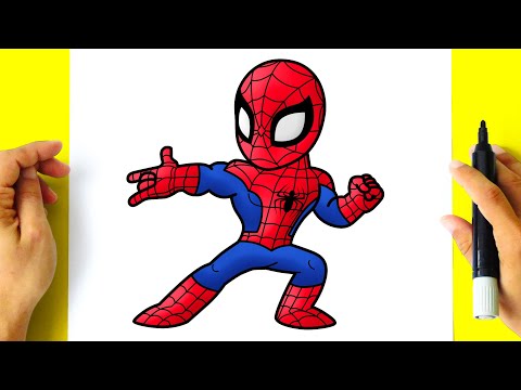 Como DESENHAR o HOMEM ARANHA - Como DIBUJAR a SPIDERMAN - Fácil
